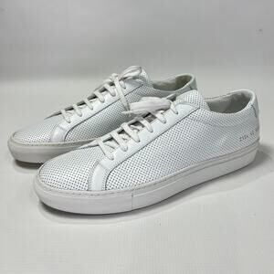 NEW COMMON PROJECTS Achilles Perforated Sneakers White Leather EU 42 US 9 Shoes